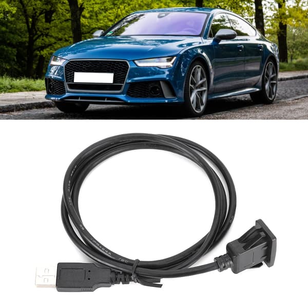 USB 2.0 Dashboard Adapterkabel 2 Port Audio Forlængerkabel til Bil Motorcykel