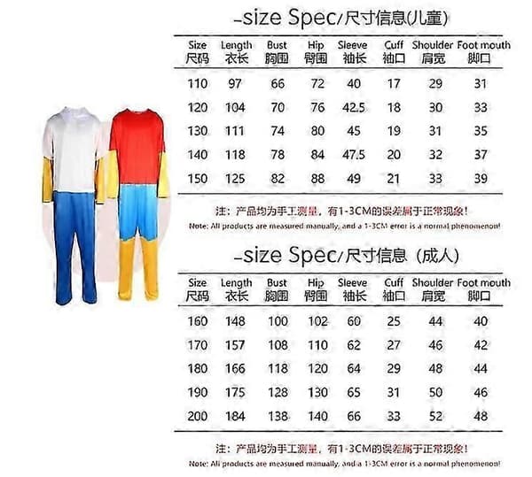 Halloween Bart Simpson-jumpsuit, cosplay-kostyme til bursdagsfest, egnet for voksne og barn til Halloween 150cm