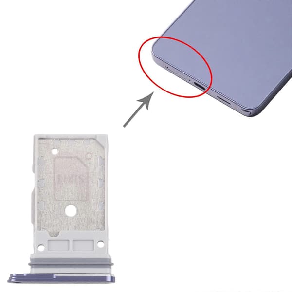 For Samsung Galaxy S26+ SM-S947B KOMPATIBEL SIM + SIM-kortskuff Purple