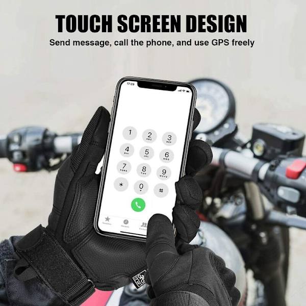 Motorcykelhandskar, unisex mellansäsongsskoterhandskar Andas pekskärm för bilmotorcykel, cykling, motocross, läger