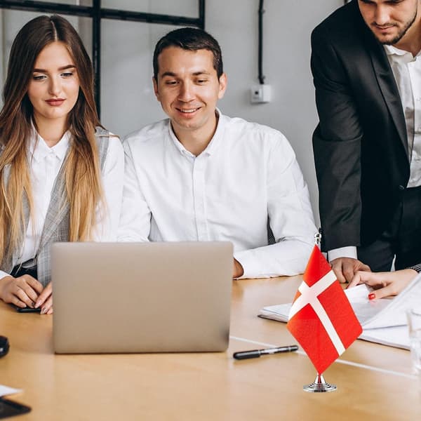 Denmark Flag Danish Flags Small Mini Danish Table Flags Used for Table Office Classroom Home Patriotic Events Decorations Denmark