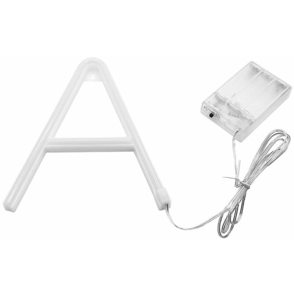 LED-lysbokstaver lyser opp plastbokstaver J