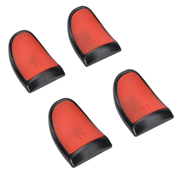 L2 R2 Forlængede Greb Soft Touch Controller Forlængere Knapper Udvidelse Trigger til PS4 (Rød)