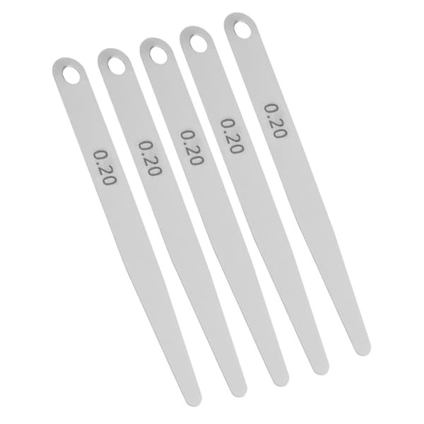 Inspektionsmåler til rustfrit stål svejsning 5-pak 0,2 0,3 mm