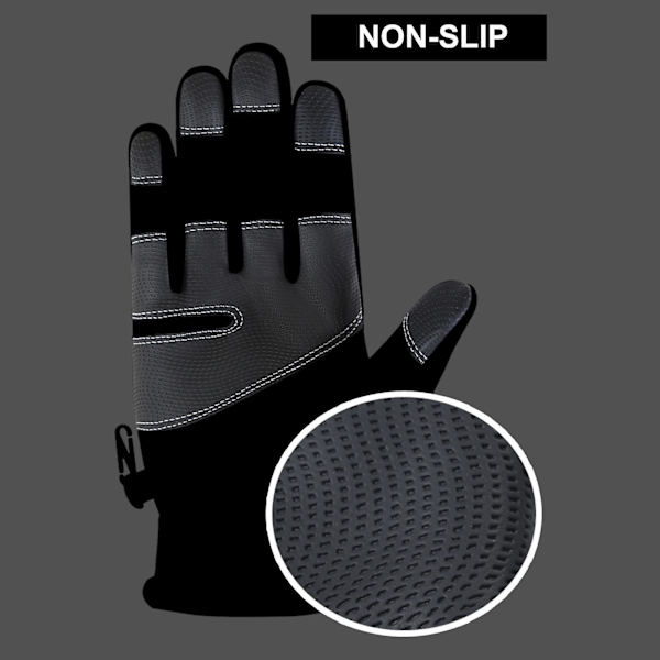 Utomhus vintervarma handskar Pekskärmsfingrar Handskar Anti-Slip Vindtät Vattentät för löpning black M