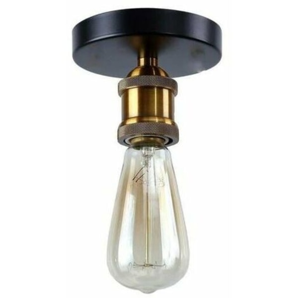Vintage Style Retro Taklampa Metall Pendellampa E27 för sovrum Vardagsrum Korridor Svart - Svart