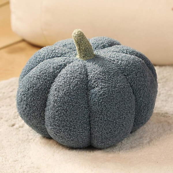 Pumpa plysch leksak Halloween dekor kudde present Blue 28cm