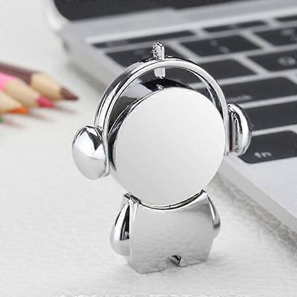 Y01 Metallmusiker Bil Tecknad Stil U Disk, Kapacitet: 128GB Silver