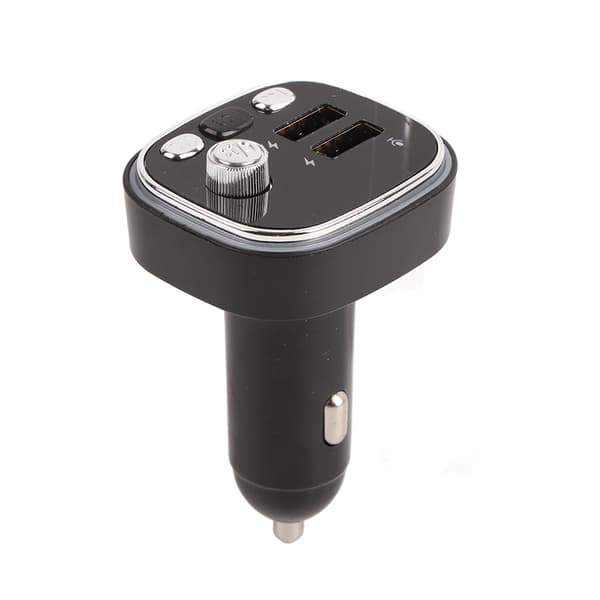 Bil Bluetooth Afspiller 2 USB Porte Oplader 7 Farvede Lys FM Sender Til Håndfri Opkald Sølv