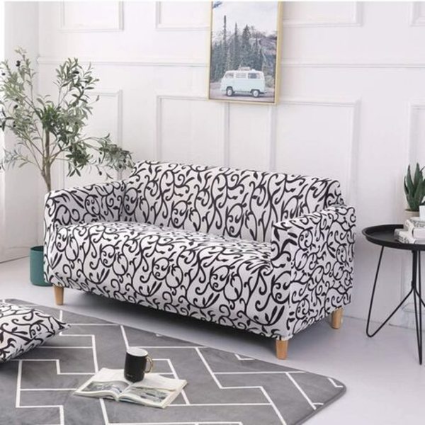 Elastiskt cover Stretch cover 1/2/3/4 sits cover Soffa Underklädslar Spandex Inredning Helt omgiven (4