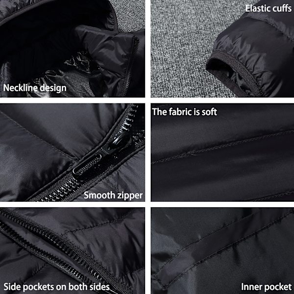 USB Elektrisk Uppvärmd Hoodie Vinterjacka