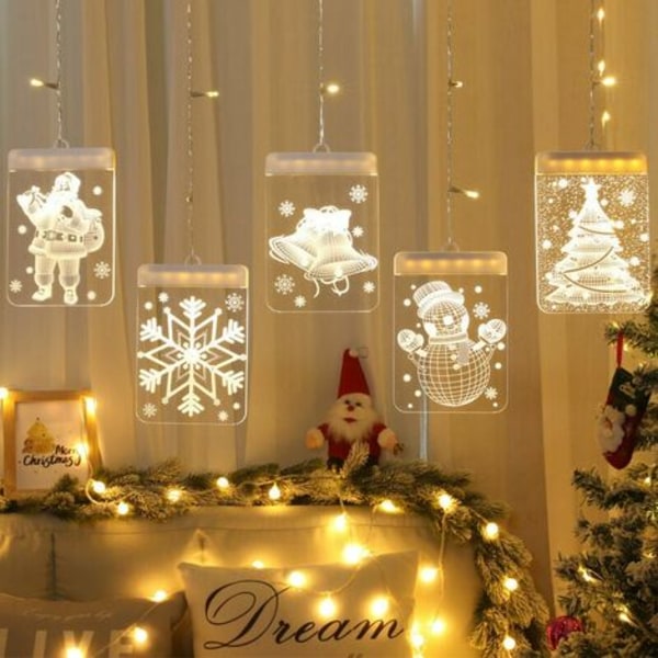 LED-julelys, Fairy Lights String Lights，Jule Innendørsbelysning Utendørsdekorasjon LYCXAMES
