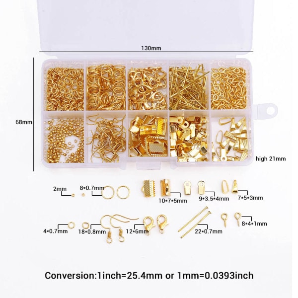 DIY Øredobber Tilbehør Øredobb Materiale Perler Materiale Pakke Håndlaget smykketilbehør -Gull