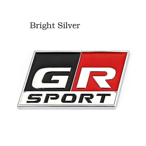 3d metalllogotyp Gr Sportmärke Trunk Bildekal för Toyota Rz Rc Rs Yaris Corolla Chr Harrier Camry Gr Sport Emblem Tillbehör GRsport bright
