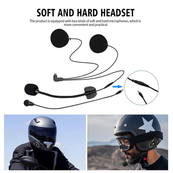 WUPP CS-1412A1 Bluetooth 5.1 S2 Motorcykelhjälm Full Duplex Bluetooth Intercom Headset Hörlurar (Blå) Grey