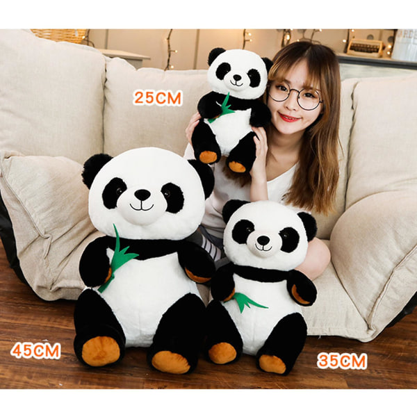 Mjuk tygleksak Söt tecknad kudde Gosedjur Plysch Panda Present Docka 25cm/35cm/45cm 45cm