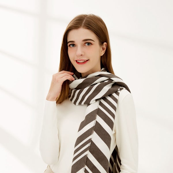 Zebraliknande kashmir Dam Höst Vinter Scarf Filt Wrap Sjal Stole Varm Mjuk Zebra - Yellow 190*58CM