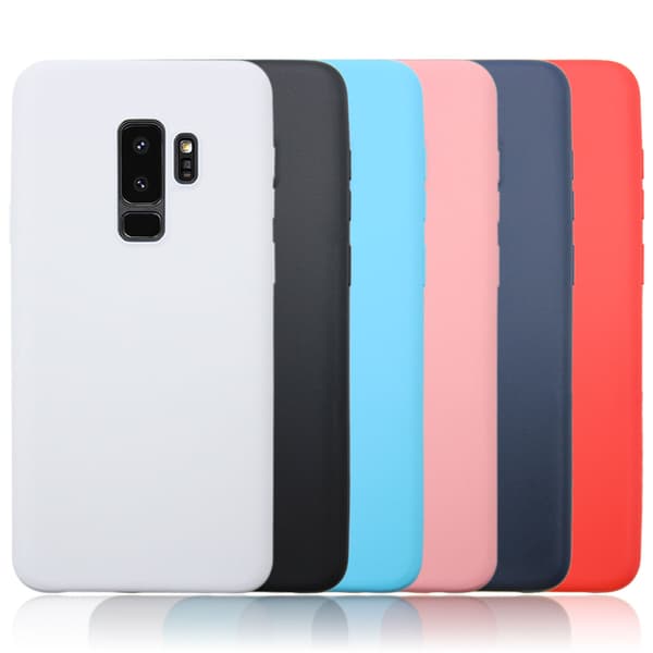 [HT]Samsung Galaxy S9 - Silikonecover i mat design Blå