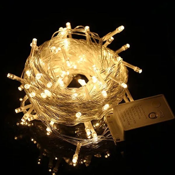 led kobbertråd lyser vanntett prosjekt liten lanterne (gul 50 meter 400 lys plug-in modeller)，for innendørs og