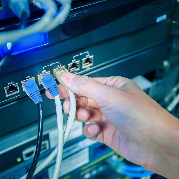 Plastnetværkskabelhætte til Rj45-stikbeskyttelse Blå 100 stk. sæt