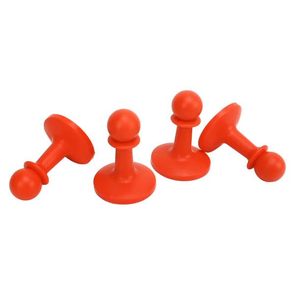 4 st Lightning Proof Cap Camping Tältstång Markis Stångstöd Anti Åskskydd Hatt Åskskydd för Camping Vandring Orange