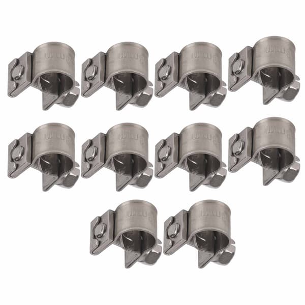 Mini drivstoffslangeklemmer i rustfritt stål, sortiment 10-pakning 6 mm til 20 mm