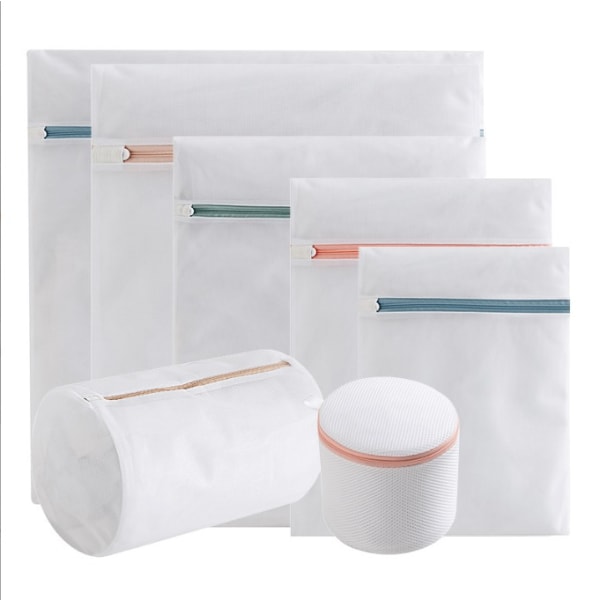7 stk glidelåssett 70g finmasket vaskepose vaskemaskin antideformasjonsundertøy vaskepose bh vaskepose