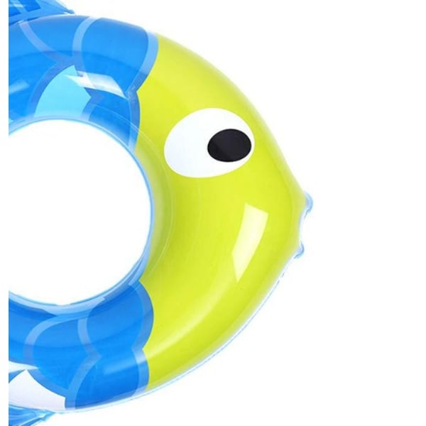 Oppustelig svømmering Fiskeformet redningsbøje til børn vandlegetøj (23 cm blå)