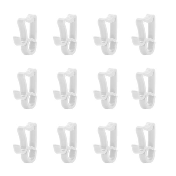 150 stk vanntette plastkrok for takrenner til julelys - Julelysklips, frostsikre utendørsklips for Halloween og hvite lys