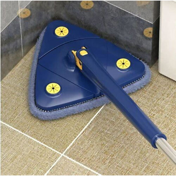 360 graders roterende multifunksjonell rengjøringsmoppe Blue 1PC Fiber cloth