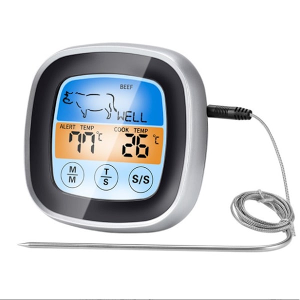 Grill Timer Fork Field BBQ Køkken BBQ Meat Food Termometer