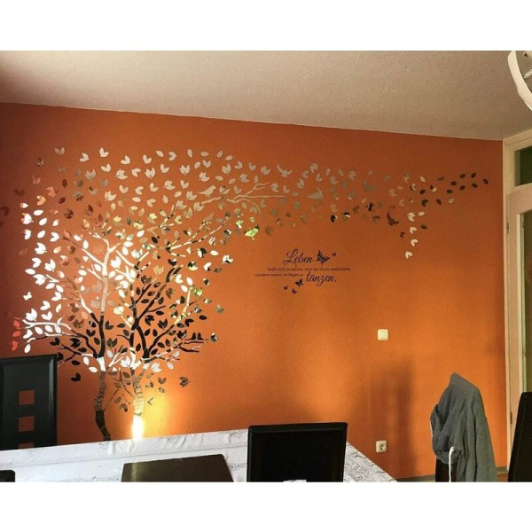 Trädväggklistermärken 3D gör-det-själv-väggmålningsklistermärken Konst Hemdekoration för vardagsrummet Sovrum Barnrum Julklapps dagis