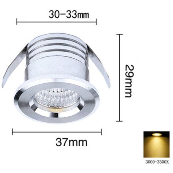 Set 4 mini upotettavaa LED-kohdevaloa, 3 W,