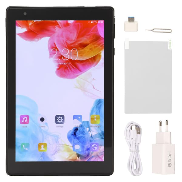 8 tommer tablet-pc sort håndholdt tablet-pc til Android5.1 2GB RAM 32GB ROM Dual SIM Dual Standby Calling Tablet 100-240V[ht] EU Plug