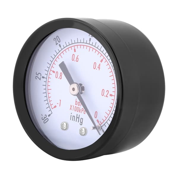 Mini Dial Luftvakuumtrykkmåler Manometer 0 til -30 inHg 0 til -1 Bar 50mm