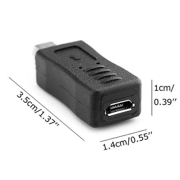 USB 2.0 Mini USB till Micro USB hona-adapter (svart) Black