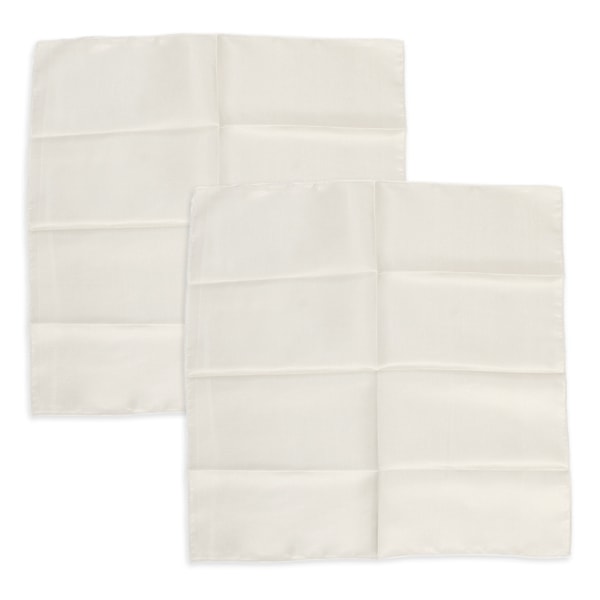 HT 24 stk firkantede satengservietter 17x17 tommer myke og blanke servietter til bryllup, fester og seremonier i hvit farge. White