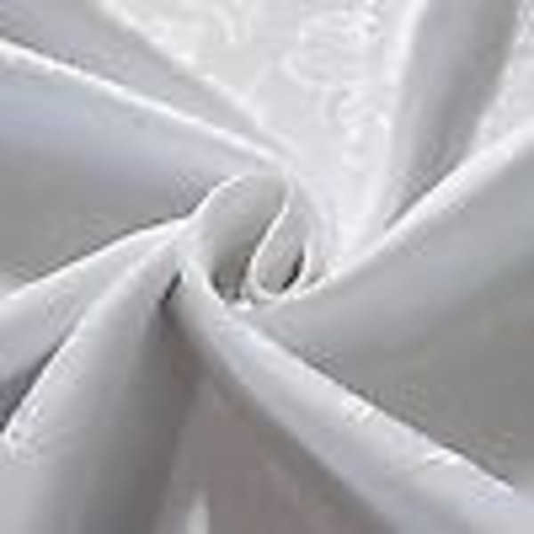 Jacquard duk blomstermønster polyester duk sølsikkert rynkebestandig bordtrekk for kjøkken, 150*305 cm