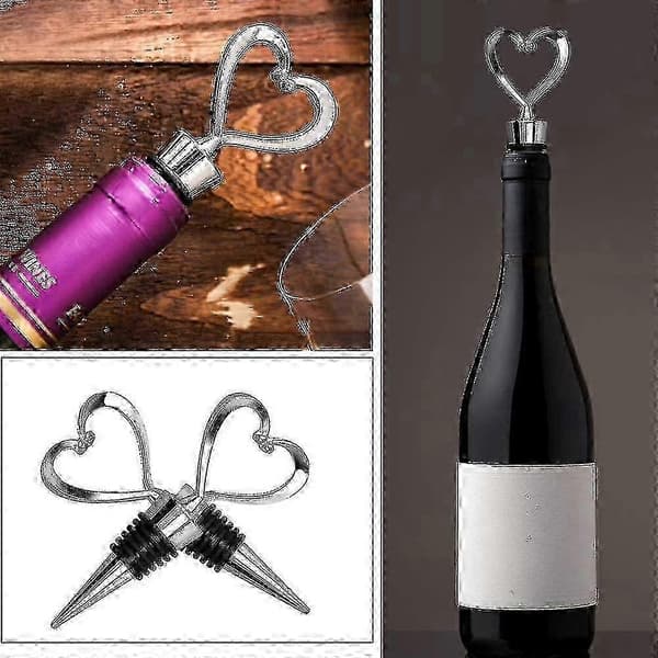 4 st återanvändbara vinflaskproppar - Champagne- och vinkorksgåva