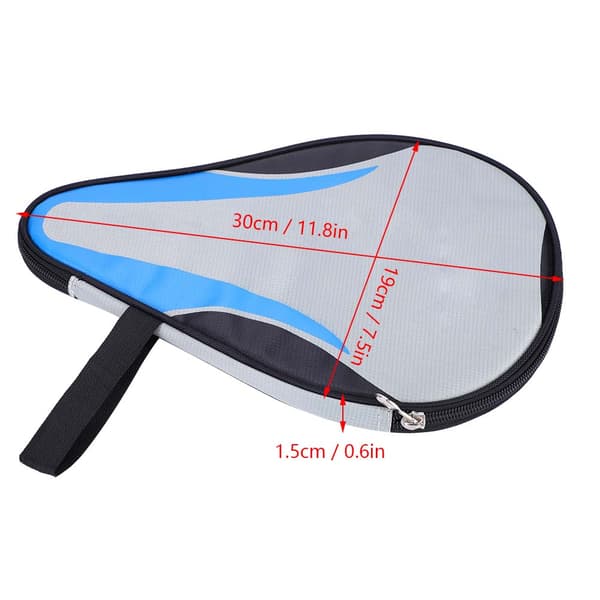 Vanntett Ping Pong Racket Bag Full Beskyttelse Oxford Materiale Blå