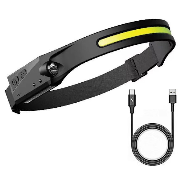 Hodelykt, kraftig USB oppladbar LED-hodelykt for camping, lesing, fotturer, sykling