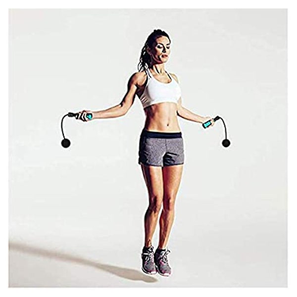 Hopprep Cordless Speed ​​Indendørs vægtet Ropeless Hopping Bod til fitness, crossfit, træningsros