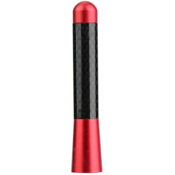 Auton antenni, 8cm hiilikuituruuviradion lyhyt antenni universal auton modifiointiin (punainen)