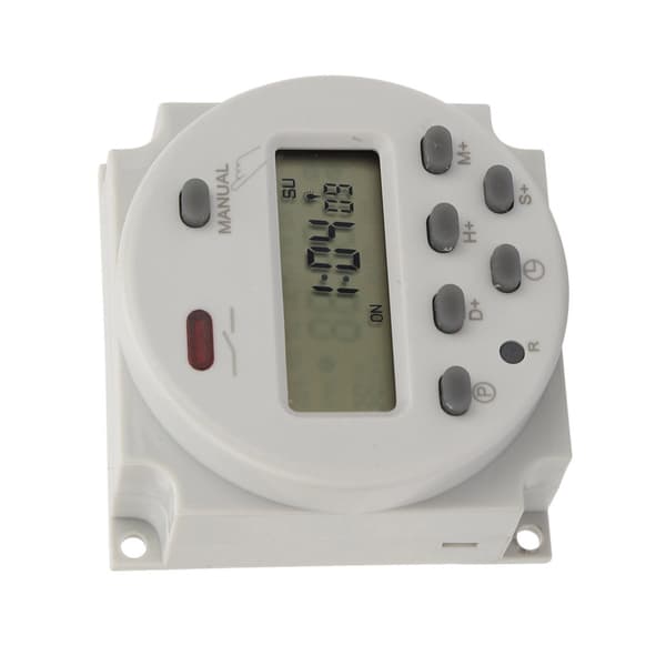 Programmerbar Digital Timer Switch Kompakt Storlek 7 Dagar 1S till 168h 5VA 110V AC