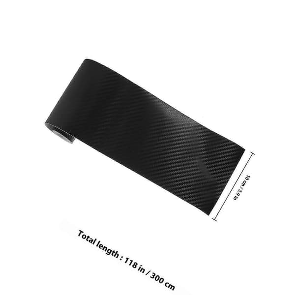 Bilkarossdekal Reflekterande Tejp för Varning 4 Rullar Svart Kolfibermaterial