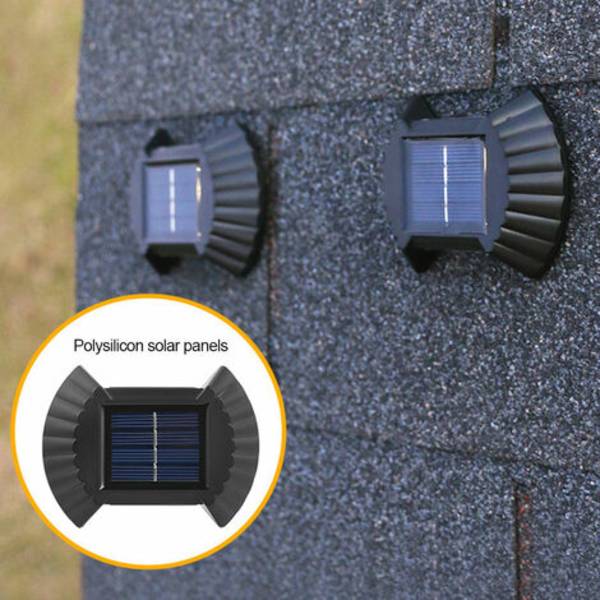 Utomhus Solar Lanterns Lamp, Liten 2LED Shell Vägglampa