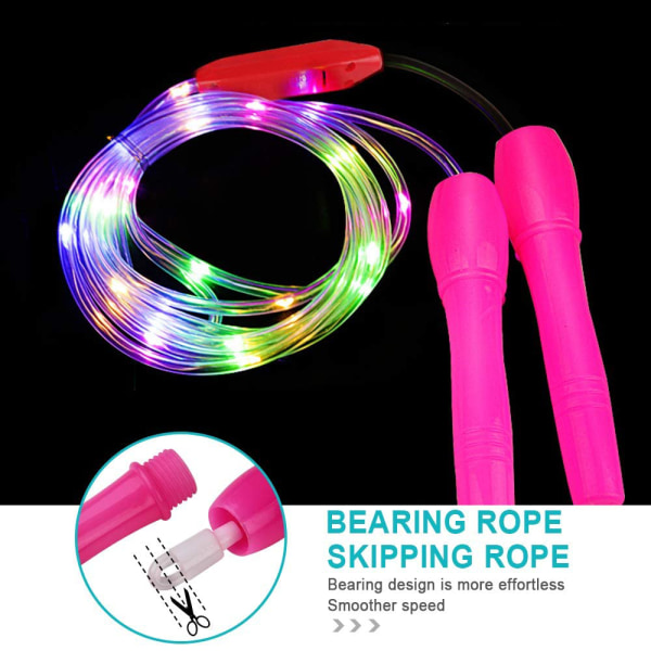 2-pack LED Light Up hopprep justerbar längd för barn