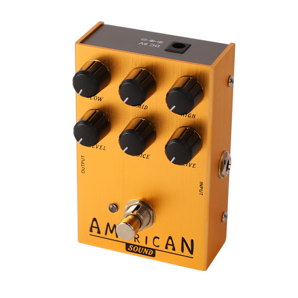 Elgitarr Effekter Drive Pedal Effektor Simulerar Gitarrdistorsion och Overdrive-effekter AN 34 Guld