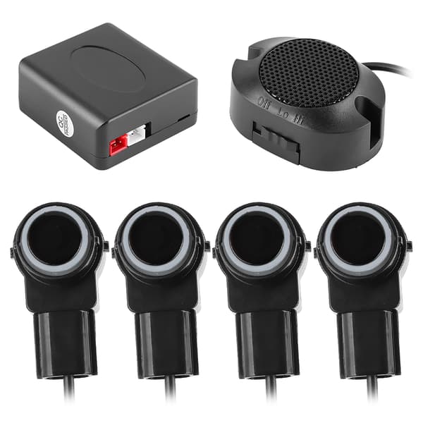 Intelligent Parkeringsassistent System 4 Sensor Bil Auto Revers Radar 65dB Sommer Varslingssett