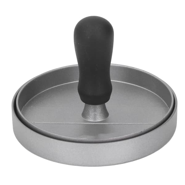 Hamburgerpress av aluminiumlegering, 12 cm diameter, för nötkött, camping